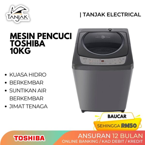 Toshiba 10KG Washing Machine AW H1100GM SM - Tanjak Electrical