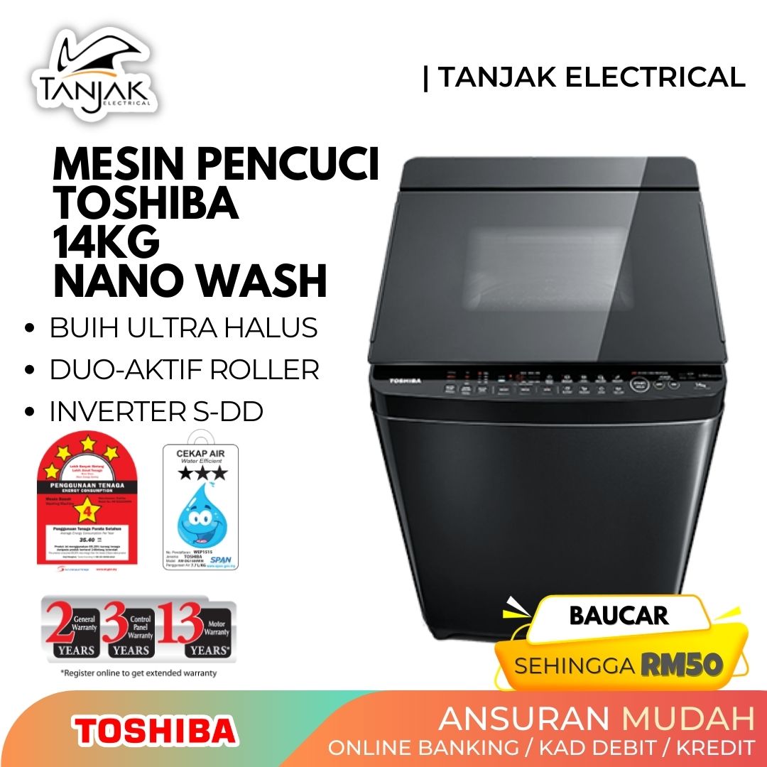 Toshiba 14KG Inverter Washing Machine AW DG1500WM KK - Tanjak Electrical