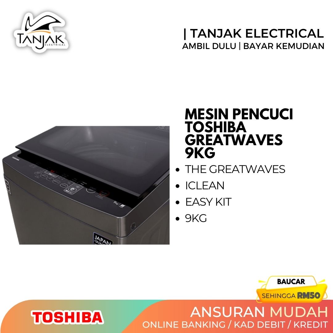 Toshiba 9KG Full Auto Washing Machine AW J1000FM SG 3 - Tanjak Electrical