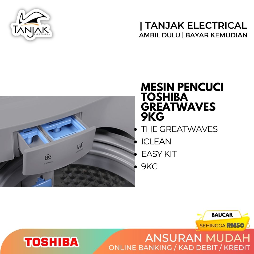 Toshiba 9KG Full Auto Washing Machine AW J1000FM SG 4 - Tanjak Electrical