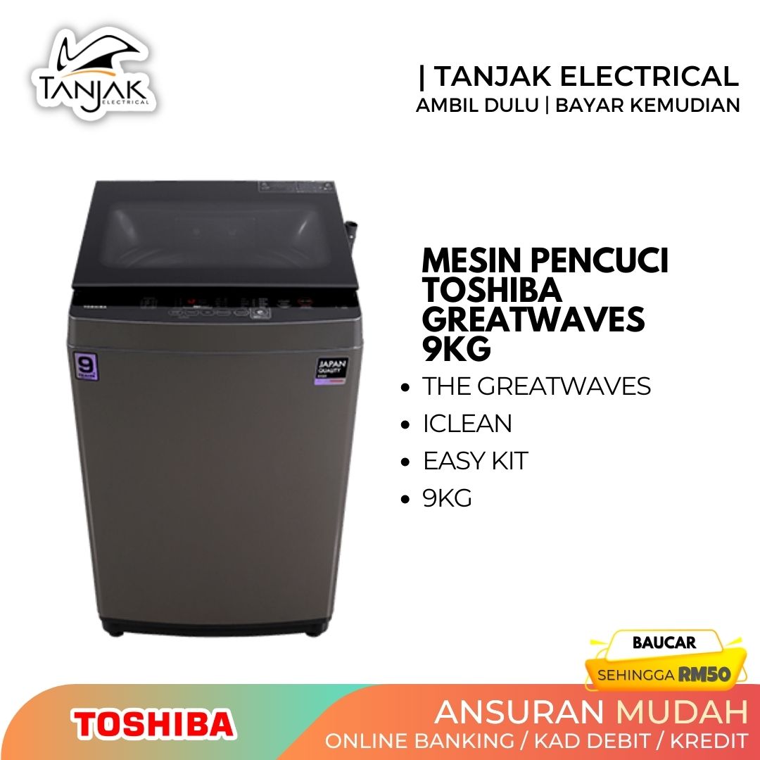 Toshiba 9KG Full Auto Washing Machine AW J1000FM SG - Tanjak Electrical