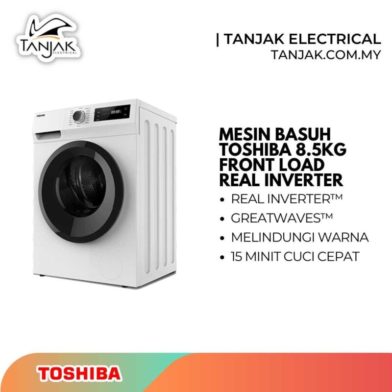 Toshiba Washing Machine 8.5KG TW-BH95S2M(WK) Inverter Front Load