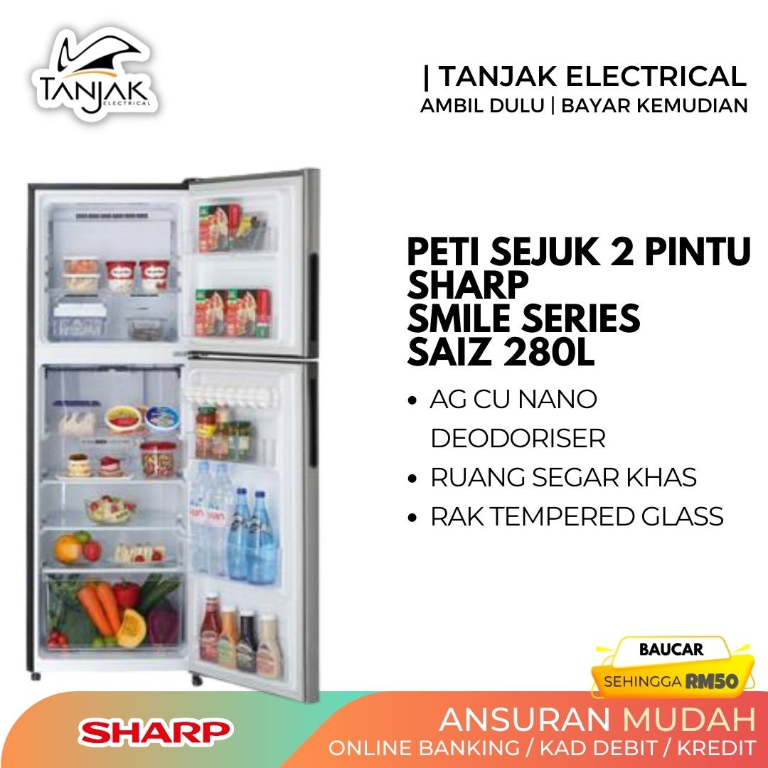Sharp Refrigerator 2 Door 280L SJ285MSS Smile Series (2)