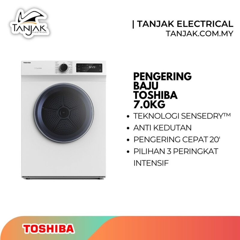 Toshiba Dryer 7kg TD-H80SEM Sensedry