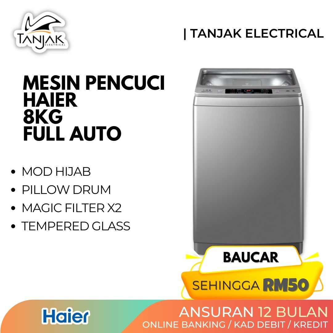 Haier 8KG Full Auto Washing Machine HWM80 M826 - Tanjak Electrical