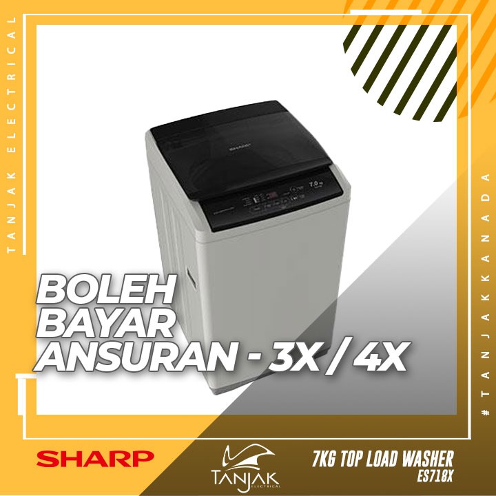 Tanjak Electrical Sharp Washing Machine ES718X Product Image Template2 - Tanjak Electrical
