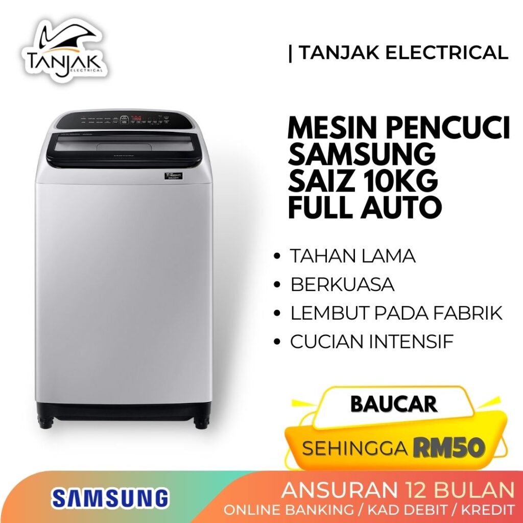 Samsung 10KG Full Auto Washing Machine WA10T5260BY - Tanjak Electrical