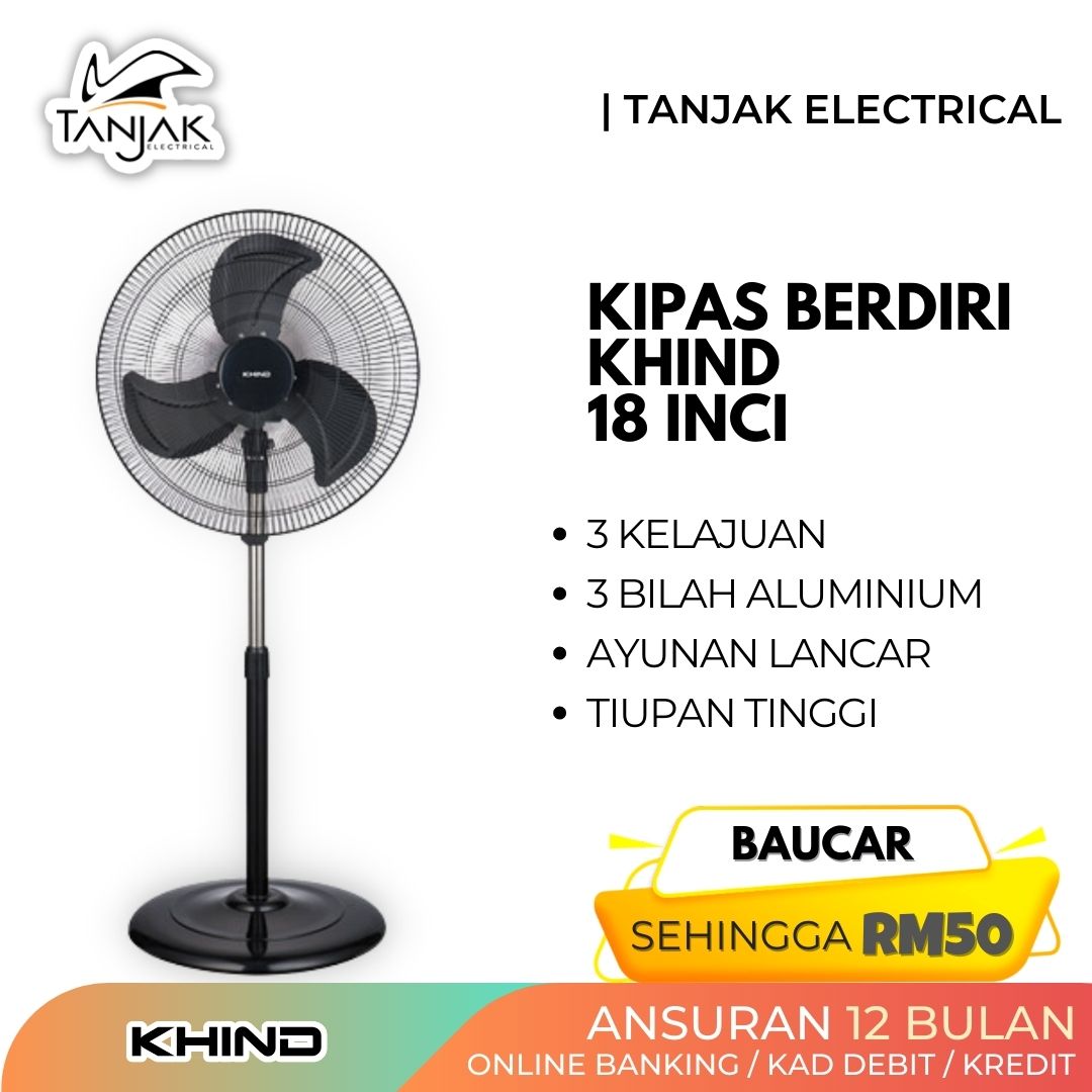 Khind 18 Industrial Stand Fan SF1803B 1 - Tanjak Electrical