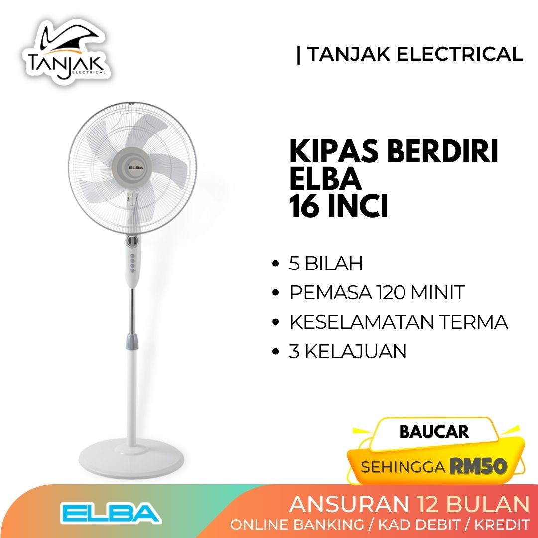 Elba 16 inch Stand Fan ESF E1639TMGR - Tanjak Electrical