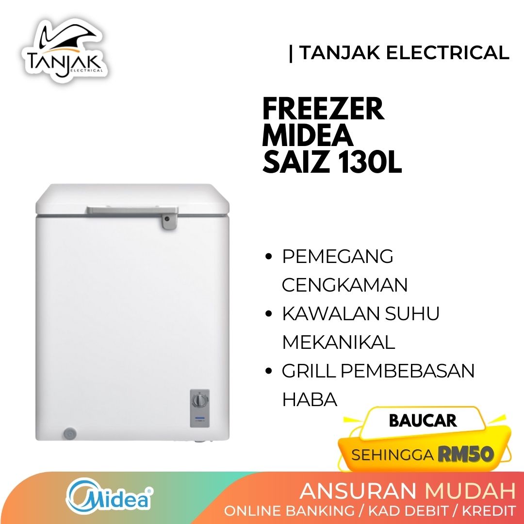 Midea 130L Chest Freezer WD 130WA - Tanjak Electrical