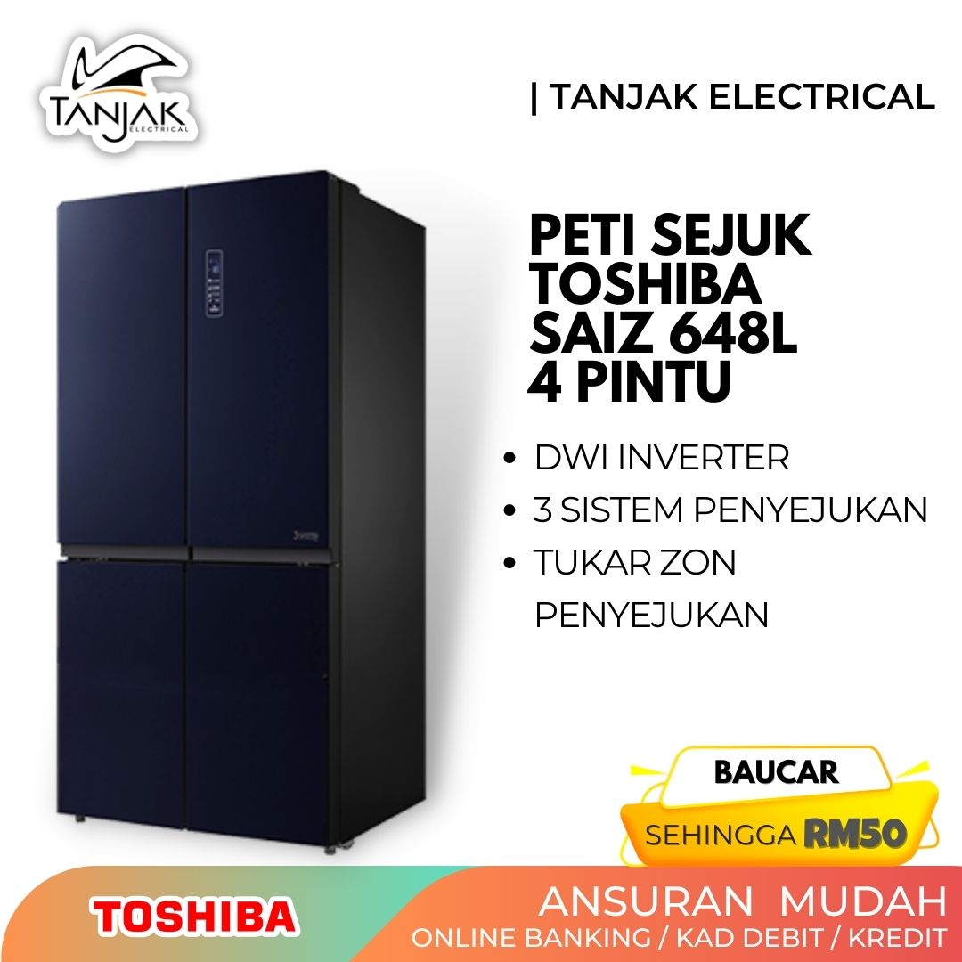 Toshiba 648 Liter Multi Door Dual Inverter Refrigerator GR RF646WE PGY24 2 - Tanjak Electrical