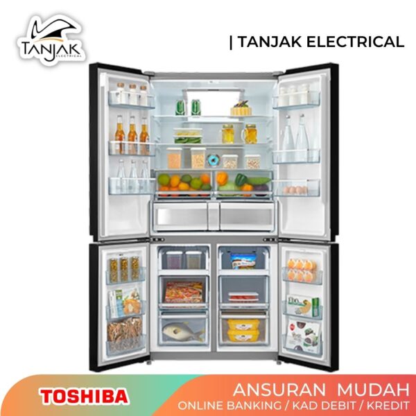 Toshiba 648 Liter Multi Door Dual Inverter Refrigerator GR RF646WE PGY24 3 - Tanjak Electrical