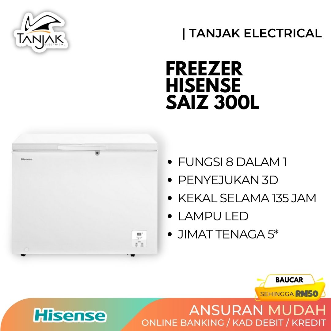 Hisense 300L Chest Freezer FC326D4BWYS - Tanjak Electrical