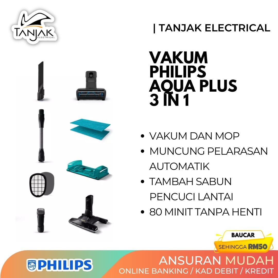 Philips 8000 Series Aqua Plus Vacuum XC8349 01 2 1 - Tanjak Electrical
