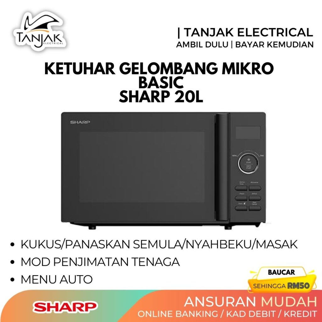 Sharp 20L Basic Microwave Oven R2021GK - Tanjak Electrical