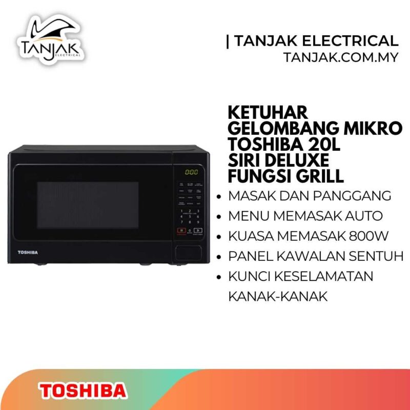 Toshiba 20L Deluxe Series Grill Touch Microwave Oven ER-SGS20(K)MY