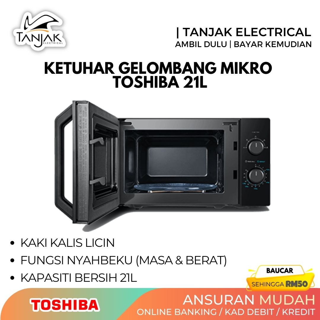 Toshiba 21L Microwave Oven MW2 MM21PFBK 2 - Tanjak Electrical