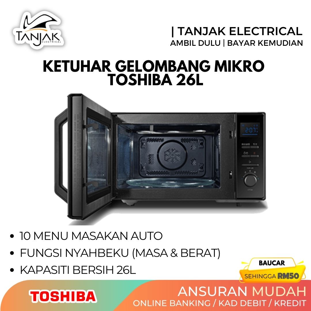 Toshiba 26L Microwave Oven with Convection Function MW2 AC26TFBK 2 - Tanjak Electrical