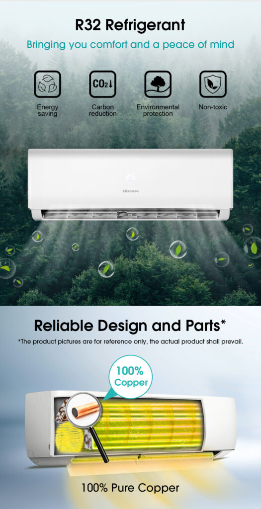 07 Hisense 1.0HP R32 Non Inverter Air Conditioner AN10DBG2 - Tanjak Electrical