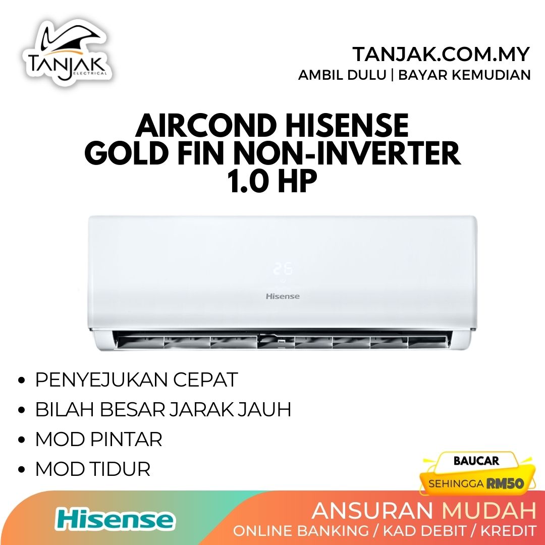 Hisense 1.0HP R32 Non Inverter Air Conditioner AN10DBG2 - Tanjak Electrical
