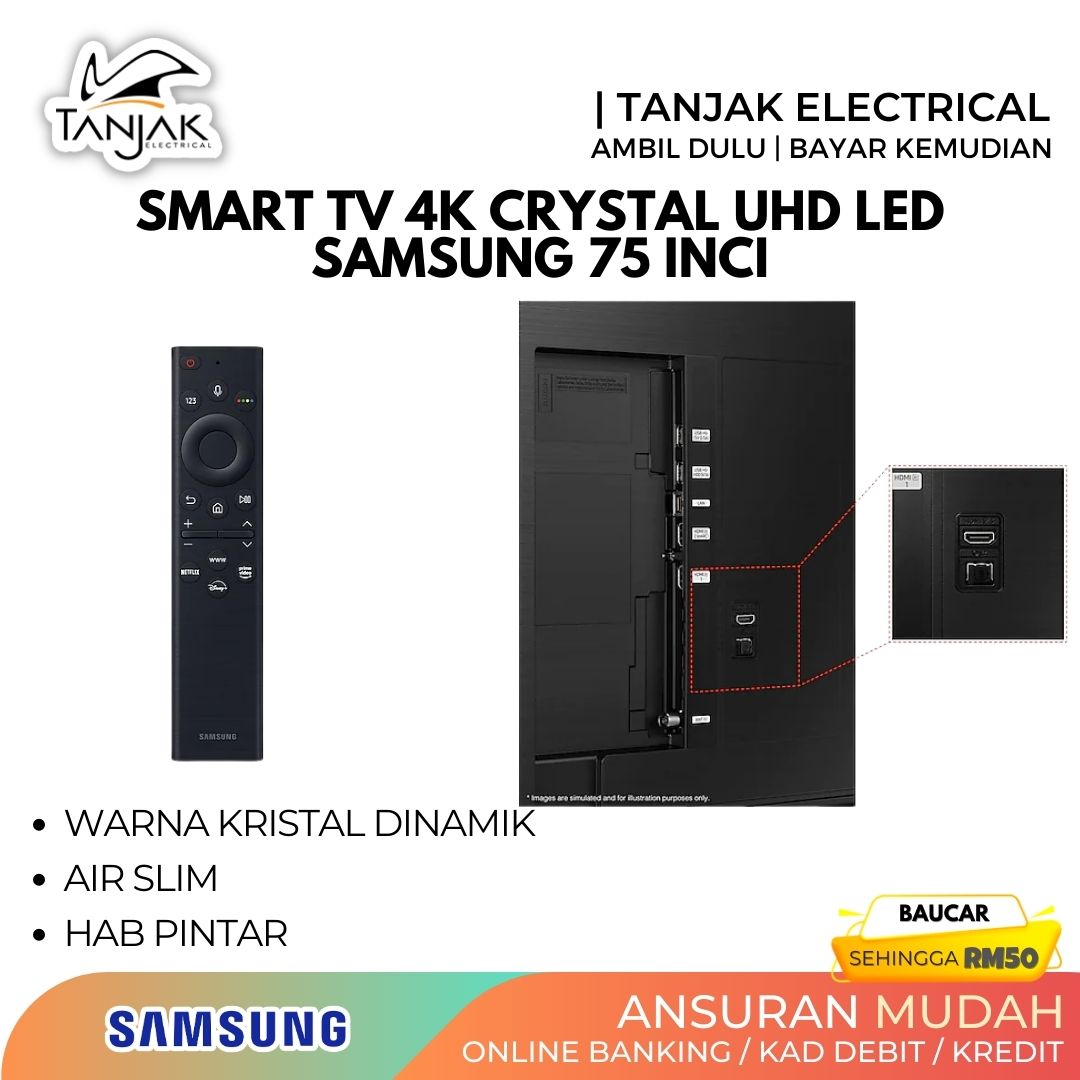 Samsung 75 4K Crystal UHD Smart TV UA75BU8000 4 - Tanjak Electrical