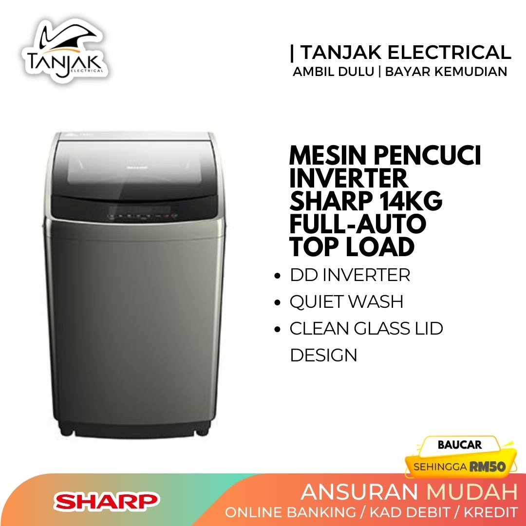 Sharp 14kg Full Auto Inverter Washing Machine Top Loader ESY1419
