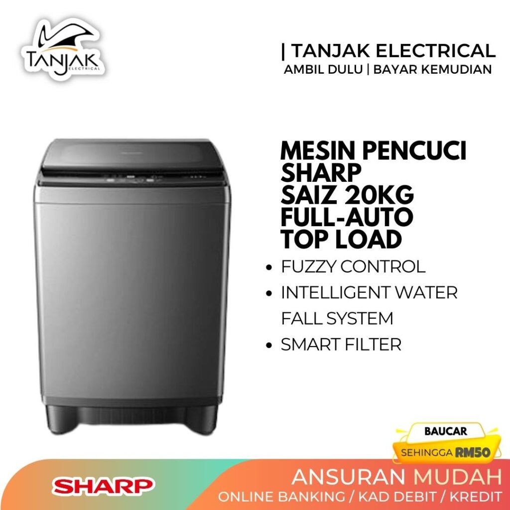 Sharp 20kg Washing Machine Top Loader ESX2021