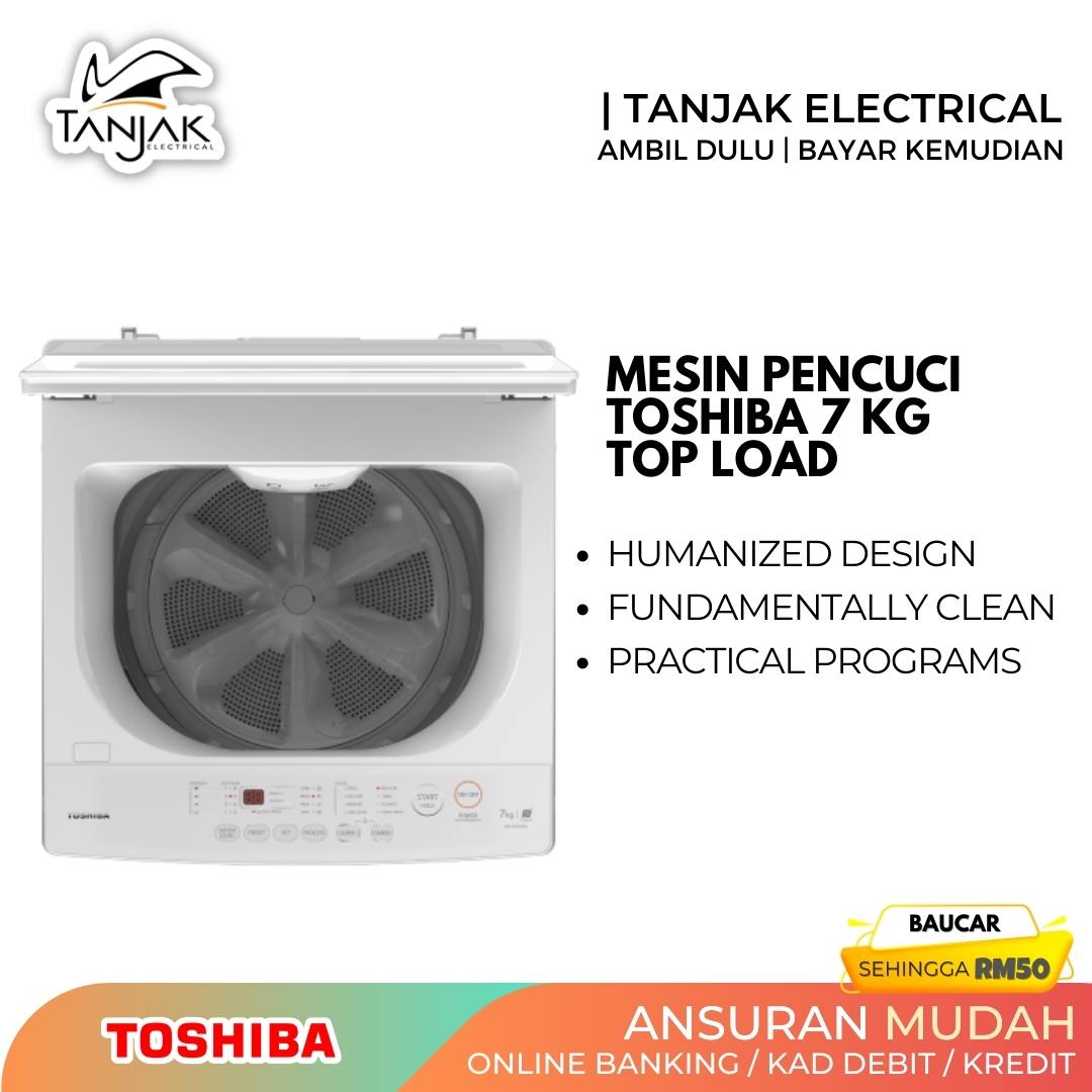 Toshiba Washing Machine 7kg Top Load AW-K801AM(WW) (3)