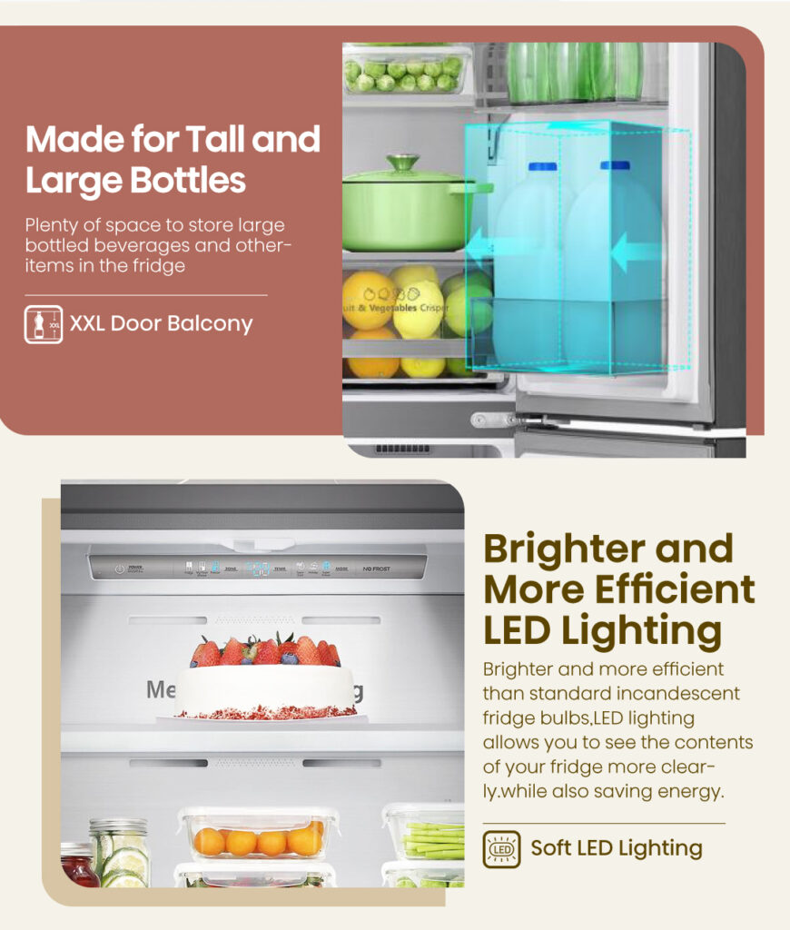 XXL Door Balcony - Hisense 4 Door Fridge RQ768N4AW-KU PureShine Series