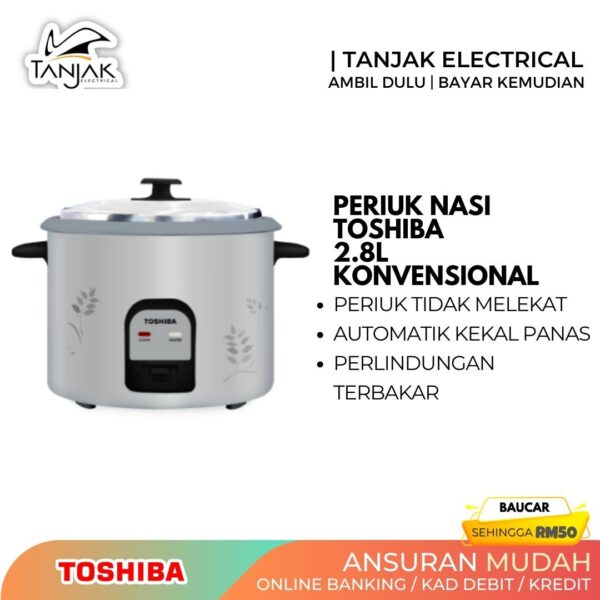 Toshiba Rice Cooker 2.8L Conventional RC-T28CEMY(GY)