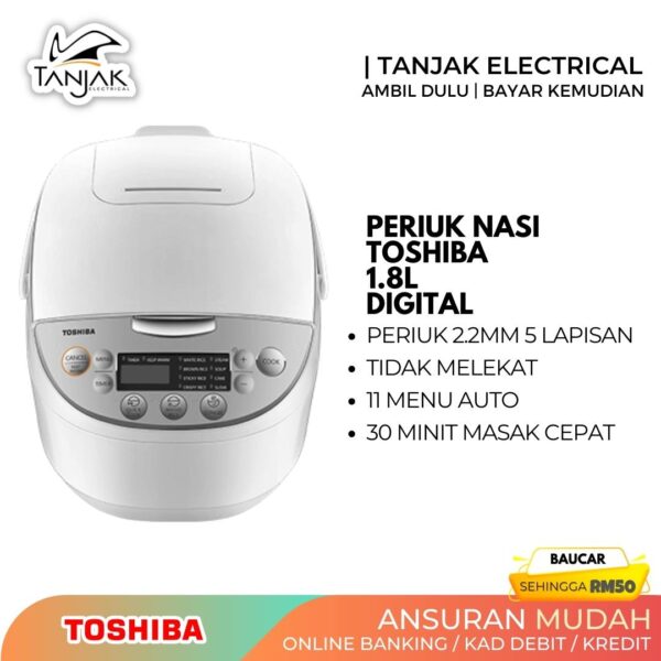 Toshiba Rice Cooker RC-18DH1NMY Digital 1.8L