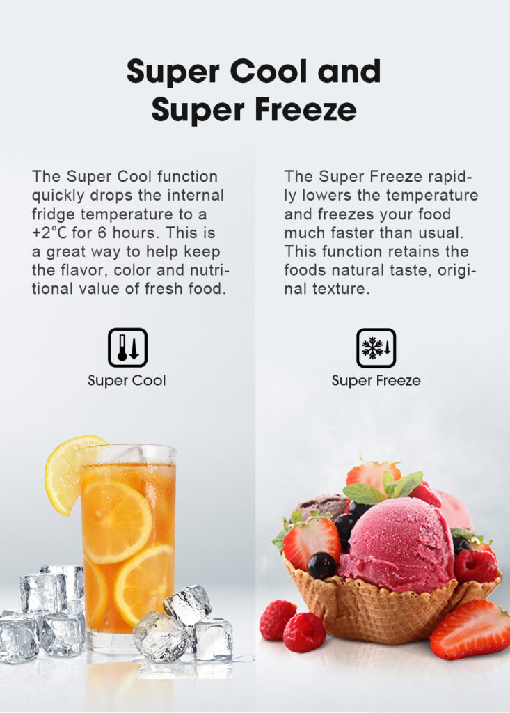 07 Super Cool Super Freeze Hisense RS666N4ACNIV Side by Side Inverter 620L Refrigerator
