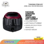 Samsung Vacuum Cleaner VC18M31A0HP Canister Bagless with Anti-Tangle Turbine, 370W