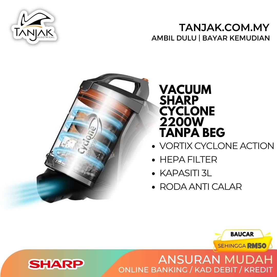Suction Sharp ECC2219N Bagless Vacuum Cleaner 2200W