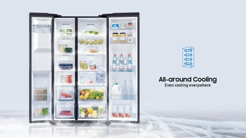 All-around Cooling - Samsung Fridge Side by Side RS64R5101B4