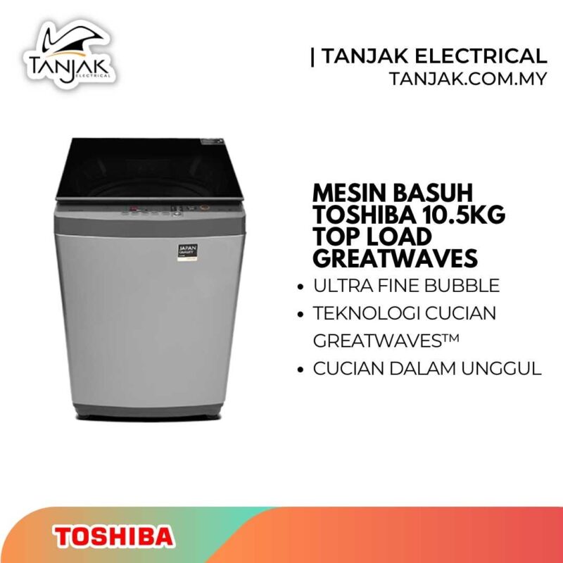 Toshiba Washing Machine 10.5KG AW-UK1150HM(SG) GreatWaves