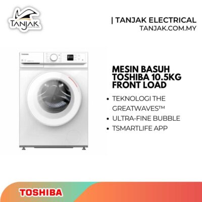 Toshiba Washing Machine 10.5KG TW-BL115A2M(WK) Front Load