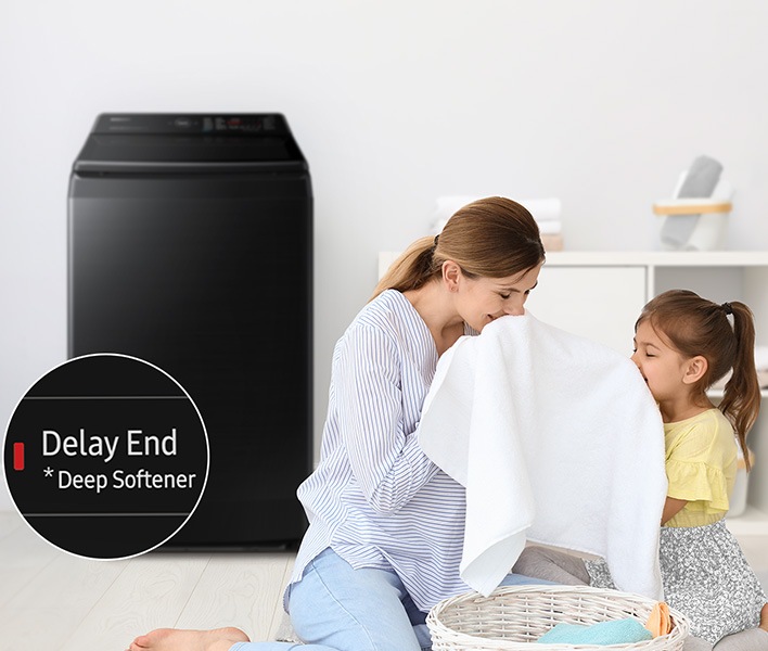 Deep Softener - Long-lasting fragrance - Samsung Washing Machine 12KG WA12CG5745BDFQ