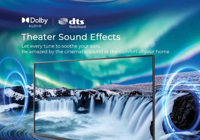 Dolby Audio and DTS StudioSound - Skyworth TV 70 Inch 70SUC6500 4K UHD LED Android TV
