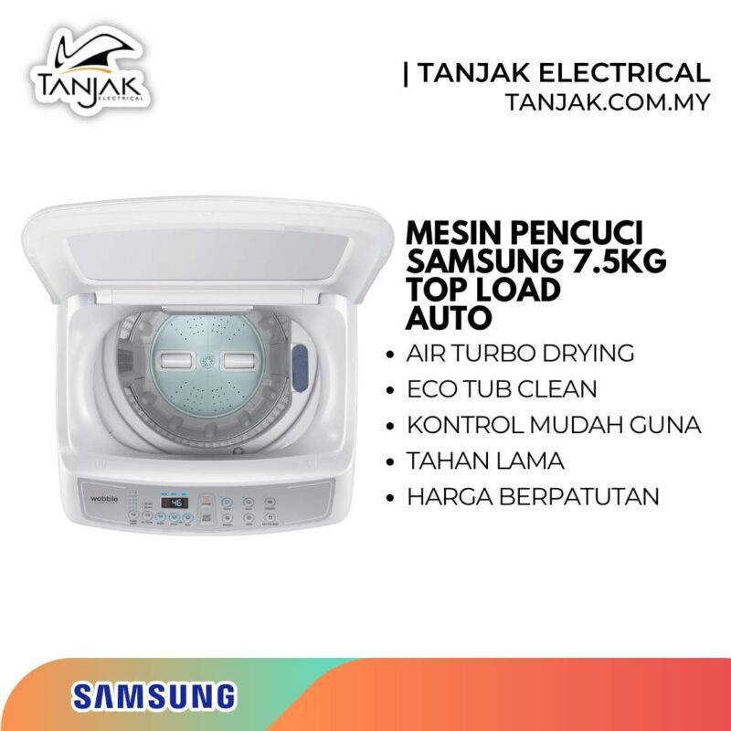 Samsung Washing Machine 7KG WA75H4200SW_FQ Super Value with Magic Filter
