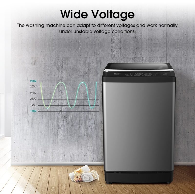 Wide Voltage - Hisense Washing Machine 10.5KG WTJA1101T Top Load Auto - Tanjak Electrical