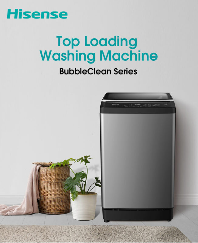 01 BubbleClean Series - Hisense 10.5KG Top Load Washer WTJA1101T