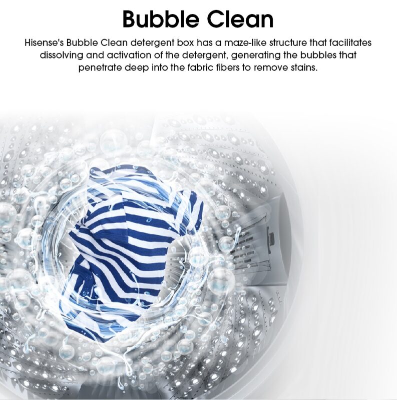 06 Bubble Clean - Hisense 10.5KG Top Load Washer WTJA1101T