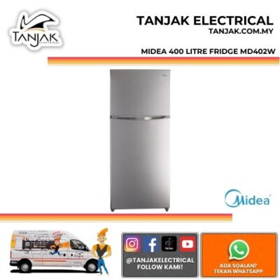 MIDEA – 400LITRE DOUBLE DOOR FRIDGE MD402W