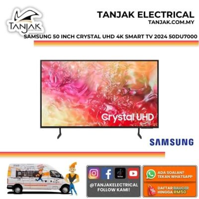 Samsung 50 inch Crystal UHD 4K Smart TV 2024 50DU7000