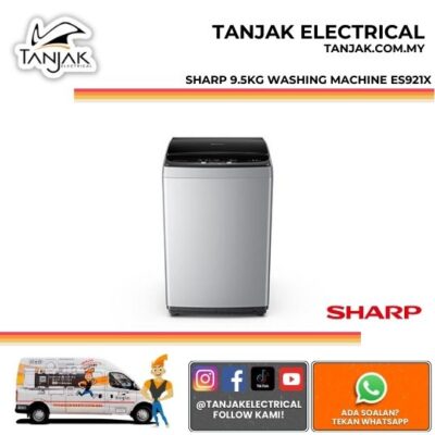 Sharp 9.5KG Top Load Fully Auto Washer Washing Machine ES921X